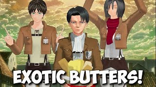 MMD SNK "Exotic Butters" Levi Eren Mikasa Attack On Titan funny AOT meme anime cartoon animation