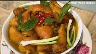 Chân giò nấu giả cầy , nấu theo công thức ngày xưa của mẹ /Braised pig's feet with fake dog meat