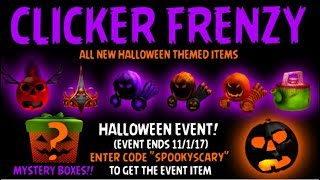 ROBLOX CLICKER FRENZY NEW HALLOWEEN CODES (WORTH MILLIONS)