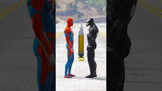 GTA V : SPIDERMAN VS VENOM SUPERHERO BATTLE 🔥 #shorts