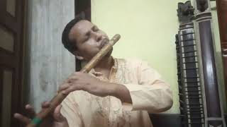 Eso Shyamalo Sundaro  -  rabindra sangeet on flute by Gora Chand Bag.-বাঁশিতে রবীঠাকুরের গান।