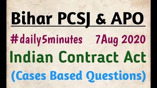 Indian Contract Act for Bihar PCSJ #biharpcsj #cases #contract