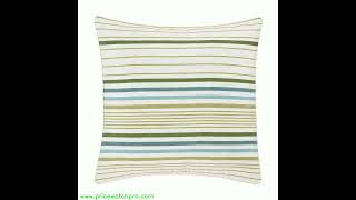 Rebecca Surf Teal Cotton 18 in. x 18 in. Square Decorative Throw Pillow