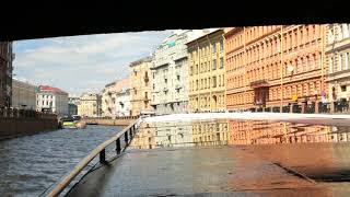 Russia St. Petersburg under bridges on the River