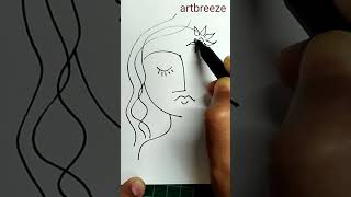 line art #shorts  #youtubeshorts #penart  @artbreeze