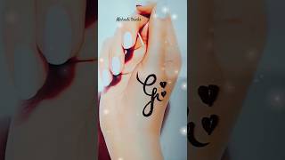 "G" Letter mehndi tattoo design ❤ || Alphabet mehndi tattoo design #shorts