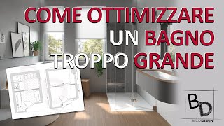 Come OTTIMIZZARE un BAGNO TROPPO GRANDE | SIMULAZIONE 3D con SKETCHUP PRO 2020 | Belula Design