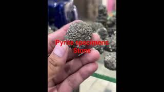 Pyrite minerals showcase view. available