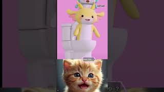 Yellow dino hiding in the toilet 🚽🤦 || #trollcat3 #catvideos #trollcat #memes #trollworld #short