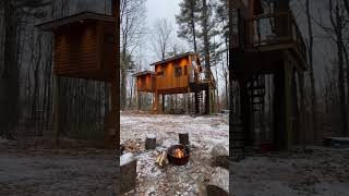 Treehouse Dreams ❄️ #treehouse #airbnb #cabinlife