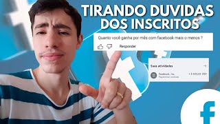 Respondedo duvidas sobre monetização do facebook