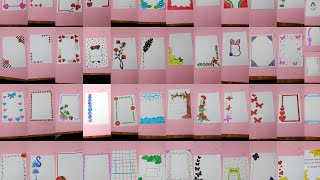 50 BEAUTIFUL BORDER DESIGNS/A4 sheet/ PROJECT WORK DESIGNS/FILE/FRONT PAGE DESIGN FOR SCHOOL PROJECT