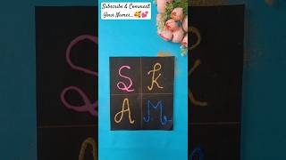 #namewritting #diycalligraphy #calligraphy #ytshorts #shortvideo #ytshorts #artandcraft #glitter #yt