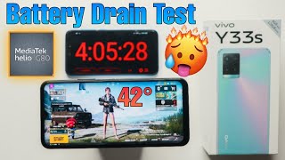 Vivo Y33s Pubg Battery Drain Test 100% - 0% Heating, Max Graphics 🔥 MediaTek Helio G80 Gaming Review