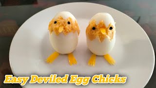 Easy Deviled Egg Chicks | how to make cute Deviled Egg recipe