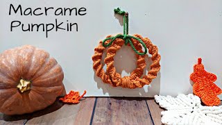 DIY Macrame pumpkin with recycled ♻️ rings | Macrame Halloween decor |Halloween arguments