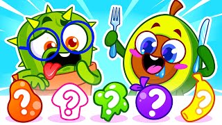 🔵🔴🟢🟡Colorful Rainbow Food Song🍒🍕 Learn Colors🤩 + More Kids Songs & Nursery Rhymes by VocaVoca🥑