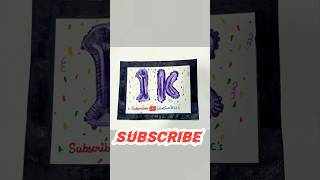 #diy Birthday 1k #Foil balloon drawing #realistic foil ballon |1000 subscribers #creative #art #cute