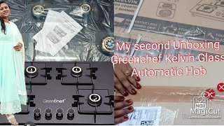 Unboxing of Greençhef Kelvin Glass Automatic Hob 4 Burner Gas Stove!!!