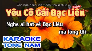 Karaoke Yêu Cô gái Bạc Liêu | Tone Nam | Karaoke Nhạc Sống Sóc Trăng