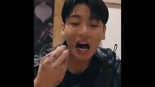 You know the food is good when Jungkook makes that angry face 😠 #jungkook #kook #bts