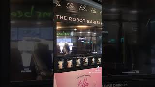 Ella, the robot barista. Artisanal coffee made accessible. Amazing coffee made by a robot.