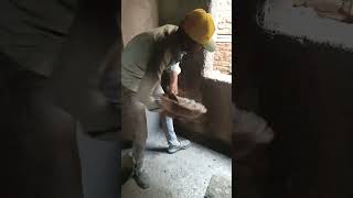 Cement plaster method #shorts #plaster #construction #youtubeshorts #foryou #trending