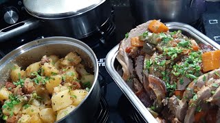 carne recheada e babata sauté, 2 receitas se inscreve,deixa o like,compartilha e comenta