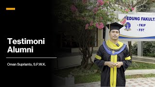 Testimoni Alumni - Oman Suprianto, S.P.W.K. #wisuda2023 #prodipwkofficial #universitasterbuka