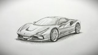 How to Draw Ferrari F8 Tributo