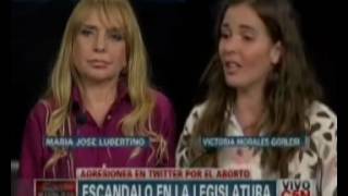 Victoria Morales Gorleri en C5N con Eduardo Feinmann