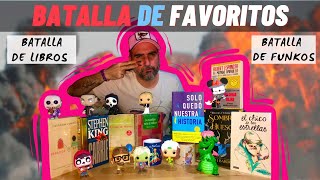 BATALLA DE LIBROS FAVORITOS 📚  + BATALLA DE FUNKOS FAVORITOS || Con mi NOVIO FRANCHIPANI ❤️  🏳️‍🌈