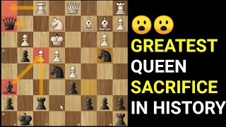 Greatest Queen Sacrifice In History MATE IN 8  Nezhmetdinov Vs Polugaevsky 1958 #tricks