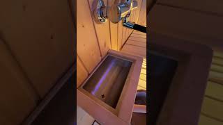 How to pour water in the sauna for steam generation into the Klafs Bonatherm heater #klafs