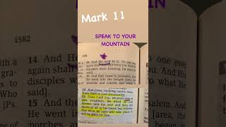 Mark 11￼   Speak to your mountain and walk by faith not by sight￼￼