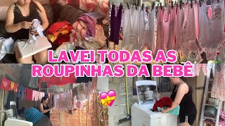 LAVEI O ENXOVAL COMPLETO DA BEBÊ 🩷 | MUITA COISA LINDA | MÃE DE PRIMEIRA VIAGEM