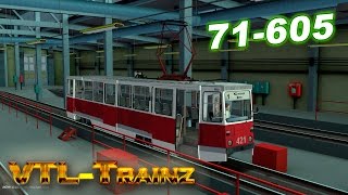 Trainz. Обзор трамвая 71-605