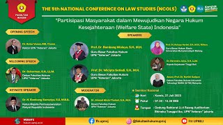 🔴 LIVE | SEMINAR NASIONAL | THE 5th NATIONAL CONFERENCE ON LAW STUDIES (NCOLS)