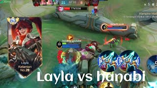 LAYLA VS HANABI❗BUILD ONE SHOT ENEMY DELETE! CRAZY LAYLA DAMAGE | build top 1 global Layla