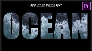 How To Add  Video Inside Text in premiere pro ? #premierepro#videotext#videoediting#tutorial