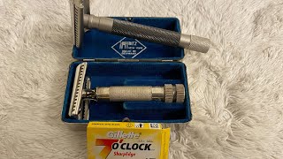 Hoffritz Vintage Slant vs Parker Semi Slant 55l     Slant Razor battle Video 2 of 2. Gillette