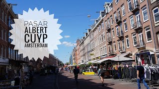 Jalan ke pasar terpopuler  Albert Cuyp markt Amsterdam