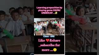 ✍️Learning preposition by playing #games#shorts#knowledge#preposition#englishgrammar#dance#creative_