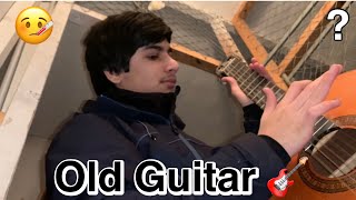 Old Guitar 🎸 found in store | 🤒 | made by HomiKhan #stockholmsweden