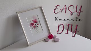 Easy 10- Minute DIY Home Decor Watercolor Doodle Painting