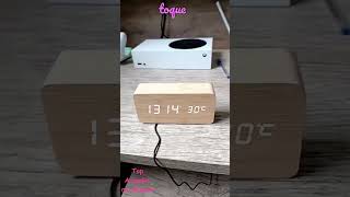 Relógio Decorativo De Mesa Madeira Retrô Rústico Led Digital ‐ INSCREVA-SE E CURTA E COMPARTILHA!!