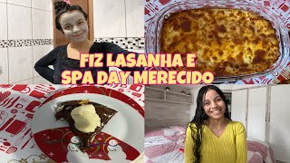 FIZ LASANHA FÁCIL, EXPERIMENTEI PIZZA DE SORVETE E SPA DAY MERECIDO 😍 | Gabi de Paula