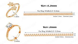 ANZAILALA Ring Size Adjuster for Loose Rings   4 Sizes Ring Sizer Ring Tightener Resizer Fit Spiral