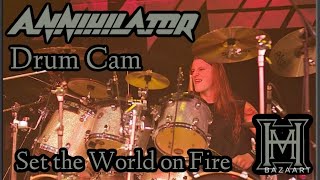 Mike Harshaw - Annihilator - "Set the World on Fire" Live Drum Cam