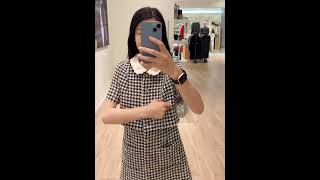 Sandro Houndstooth Tweed Dress